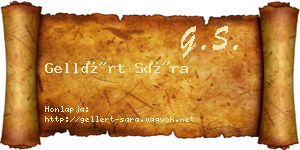 Gellért Sára névjegykártya